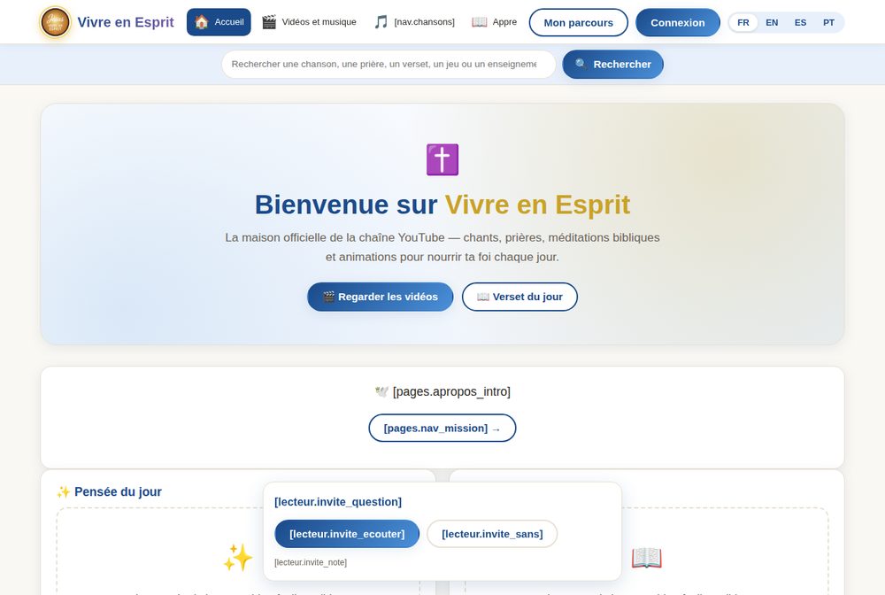 Plateforme Vivre en Esprit